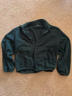 Ralph Lauren Dark Green Polo Fleece Zip Up Sweater